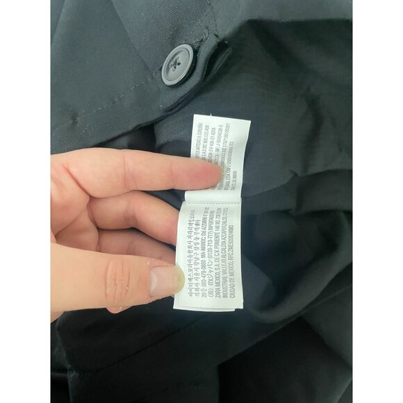 Zara Mens Overshirt Jacket L Black Relaxed Cotton Linen Collared 0706/280 NWT - Picture 10 of 16